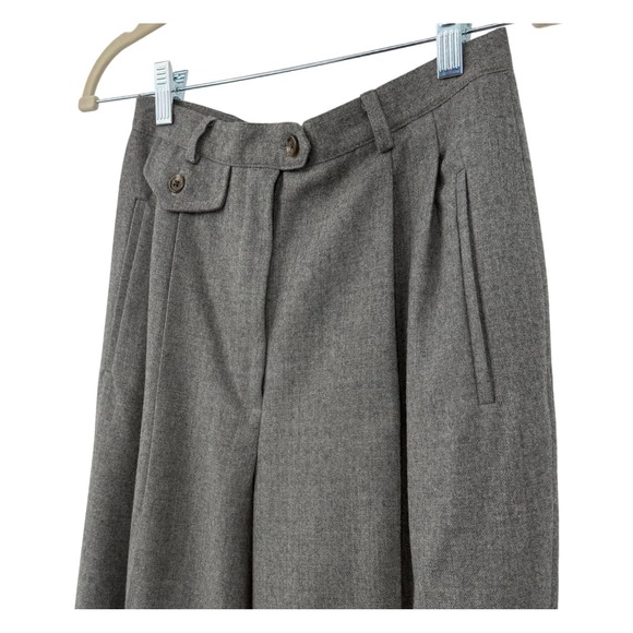 Lauren Ralph Lauren Pants - Vintage Lauren Ralph Lauren Trouser Women Size 6 Gray Pleated Wool High Rise USA